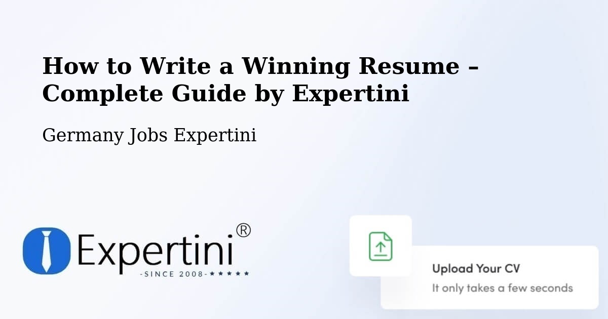 Resume Writing Guide for Job Seekers – Colditz - Colditz, Germany Jobs Expertini